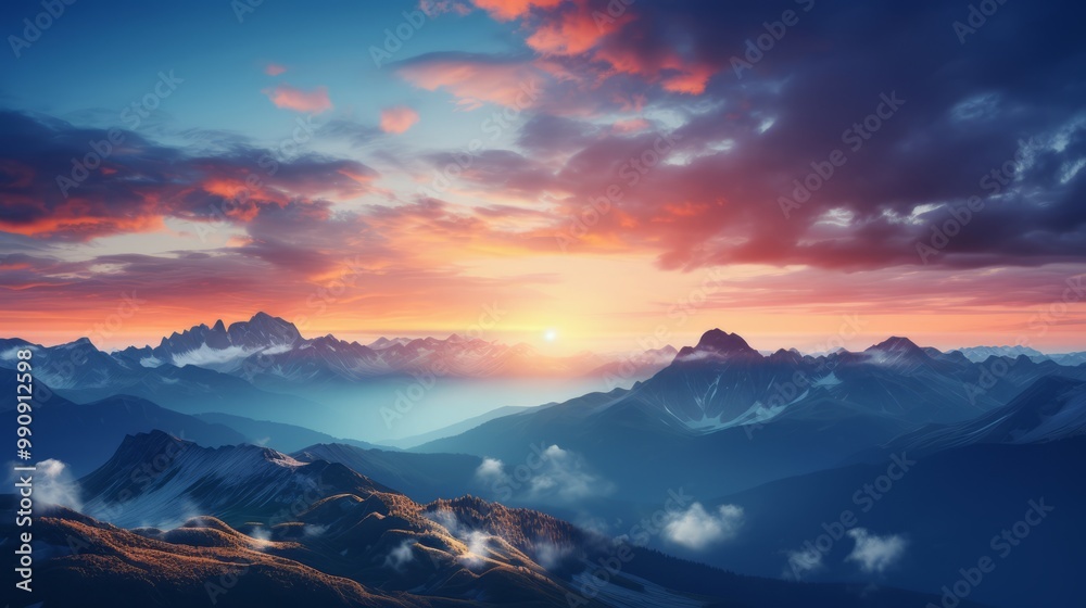 Serene mountains wallpaper with majestic sunrise over snow-capped peaks, perfect for inspiring landscapes and nature-themed digital backgrounds
Serene mountains wallpaper with majestic sunrise over snow-capped peaks, perfect for inspiring landscapes and nature-themed digital backgrounds