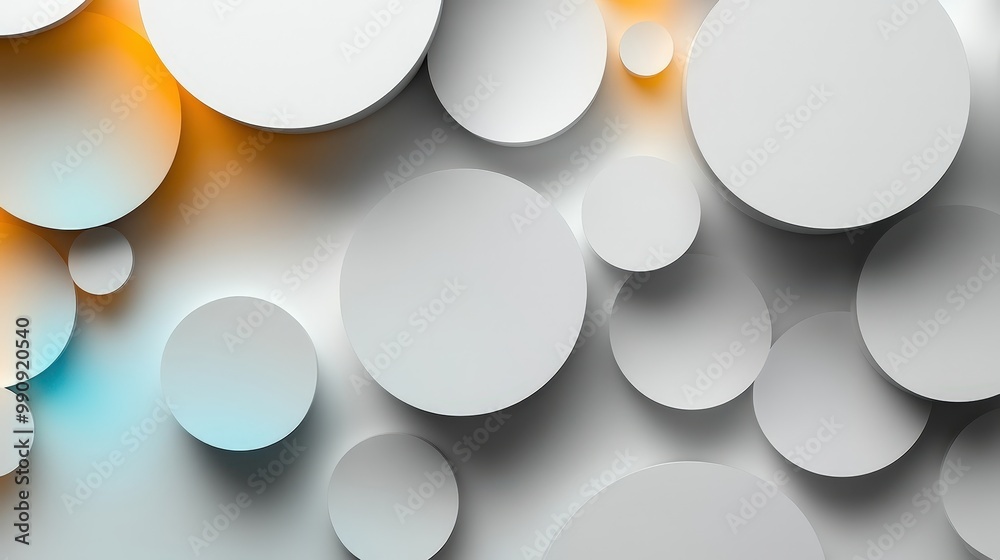 Abstract White Circles on Gradient Background Abstract White Circles on Gradient Background