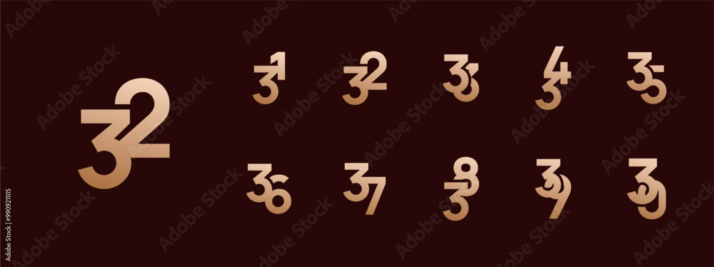 Logo 31th-39th, 31-39 years happy anniversary, design template for celebration, birthday, greeting and invitation. Editable file Logo 31th-39th, 31-39 years happy anniversary, design template for celebration, birthday, greeting and invitation. Editable file