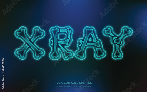 X-ray editable text style effect	
