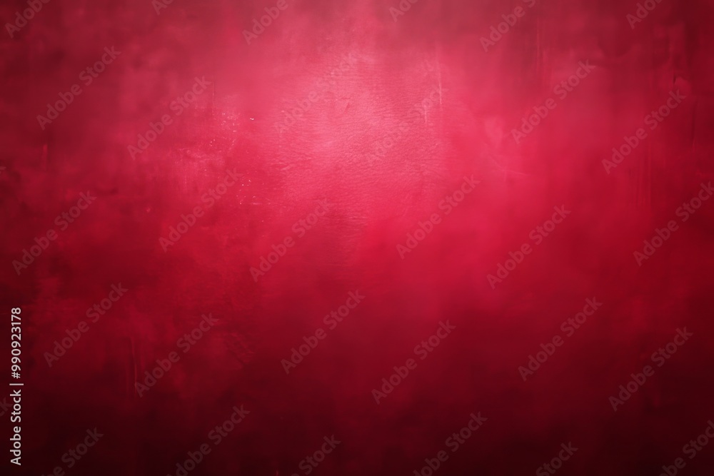 Bright crimson walls with a tactile quality and seamless transitions between shading, imbuing the space with energy and Bright crimson walls with a tactile quality and seamless transitions between shading, imbuing the space with energy and