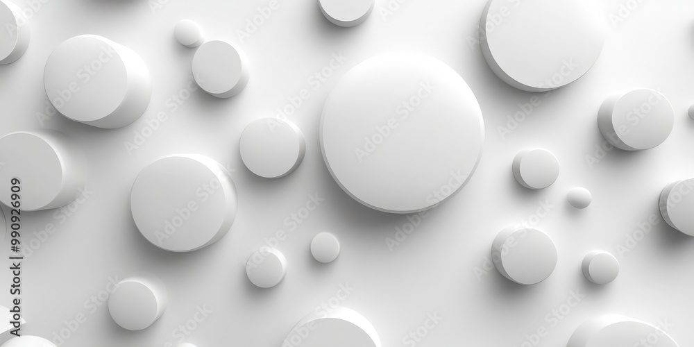 Abstract 3D White Circles Background Design Abstract 3D White Circles Background Design