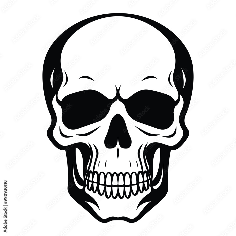 Skull silhouette vector
