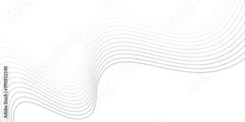 Thin wavy line abstract background. Wavy line horizontal divider outline minimalist background. Abstract black lines wave curve motion on white