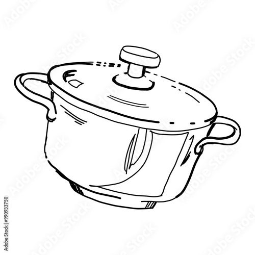 食べ物のシンプルなイラスト（なべ）