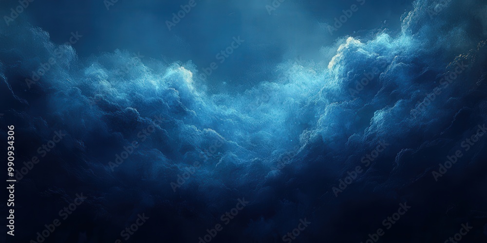 Dark Abstract Blue Grunge Texture Background