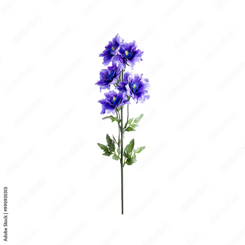Obraz premium Purple Delphinium Flower Stem
