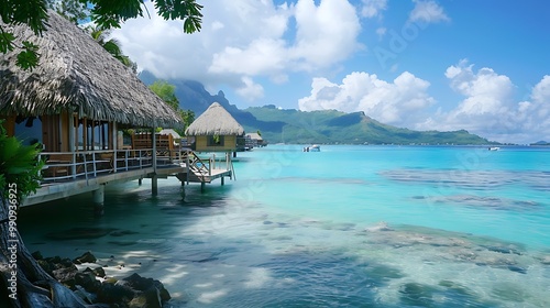 At situated amid a beautiful turquoise lake lie overfill cottages