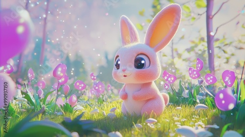 Enchanting Kawaii Fantasy Creature in Anime Style with Ray Tracing ::5 photo