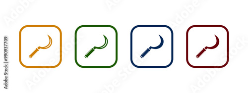 sickle icon vector illustration. sickle icon in different color design.