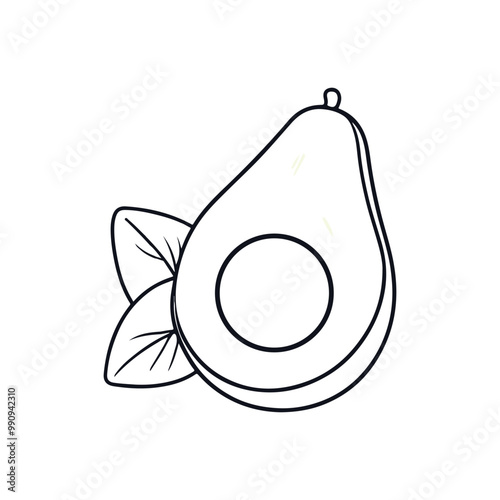 Avocado fruit outline icon
