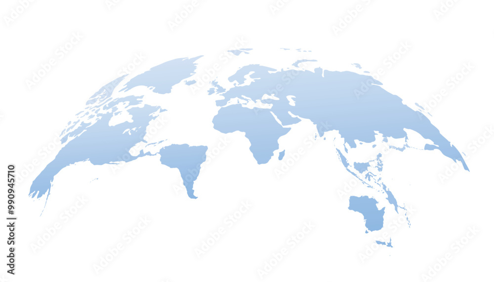 custom made wallpaper toronto digitalCurved world map on white background.world news and articles. Vector illustration.
