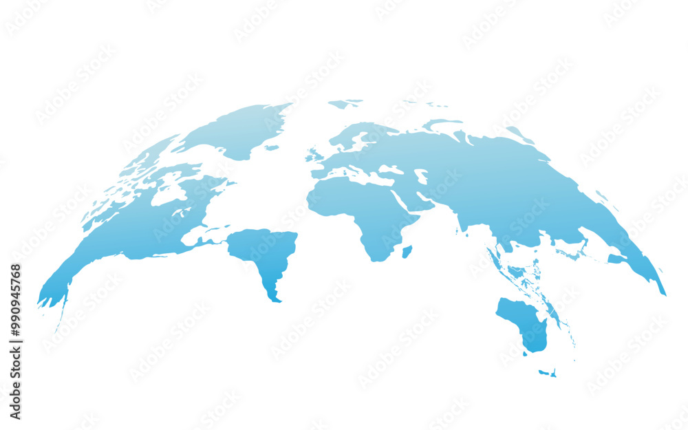 Curved world map on white background.world news and articles. Vector illustration. Curved world map on white background.world news and articles. Vector illustration.