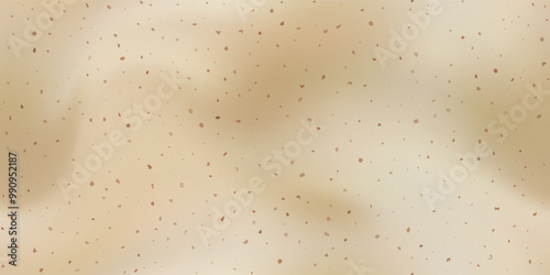 Nude gradient seamless pattern with freckles. Skin tone bg with noise texture of melanin points. Vector illustration of speckles on eggshell