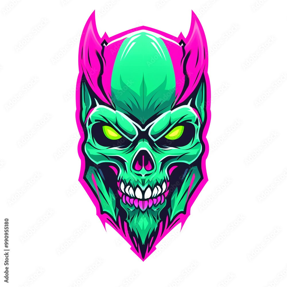 The skull logo is suitable for gaming and screen printing designs