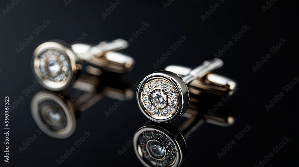 Elegant cufflinks featuring intricate designs and sparkling gems, perfect for elevating formal attire with a touch of luxury. Elegant cufflinks featuring intricate designs and sparkling gems, perfect for elevating formal attire with a touch of luxury.