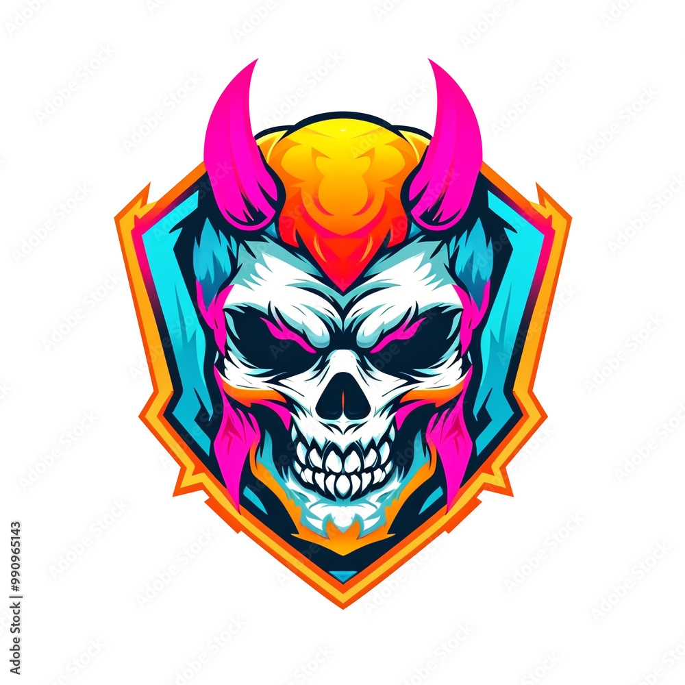 The skull logo is suitable for gaming and screen printing designs The skull logo is suitable for gaming and screen printing designs