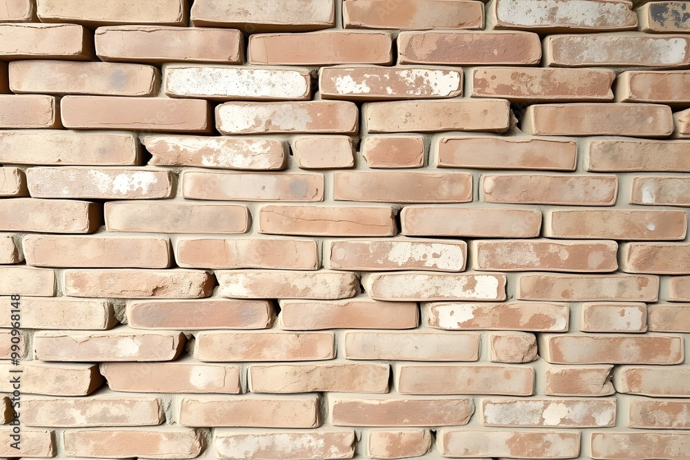 Obraz premium Detailed image of a classic brick wall, highlighting its unique character and imperfections.