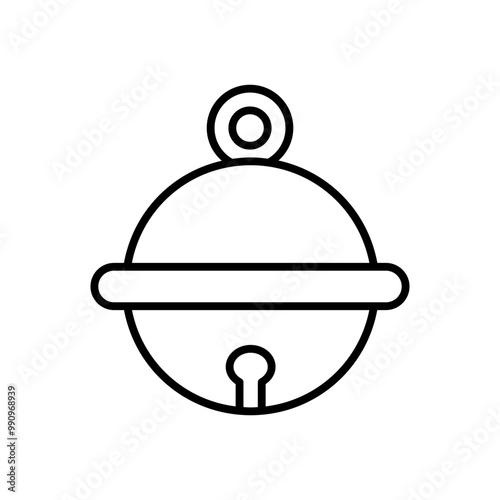 jingle bell line icon