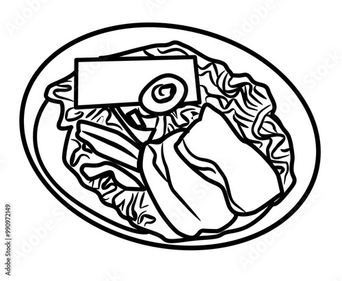 japanese food outline ramen