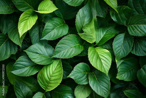 Green leaf texture and background. generative AI