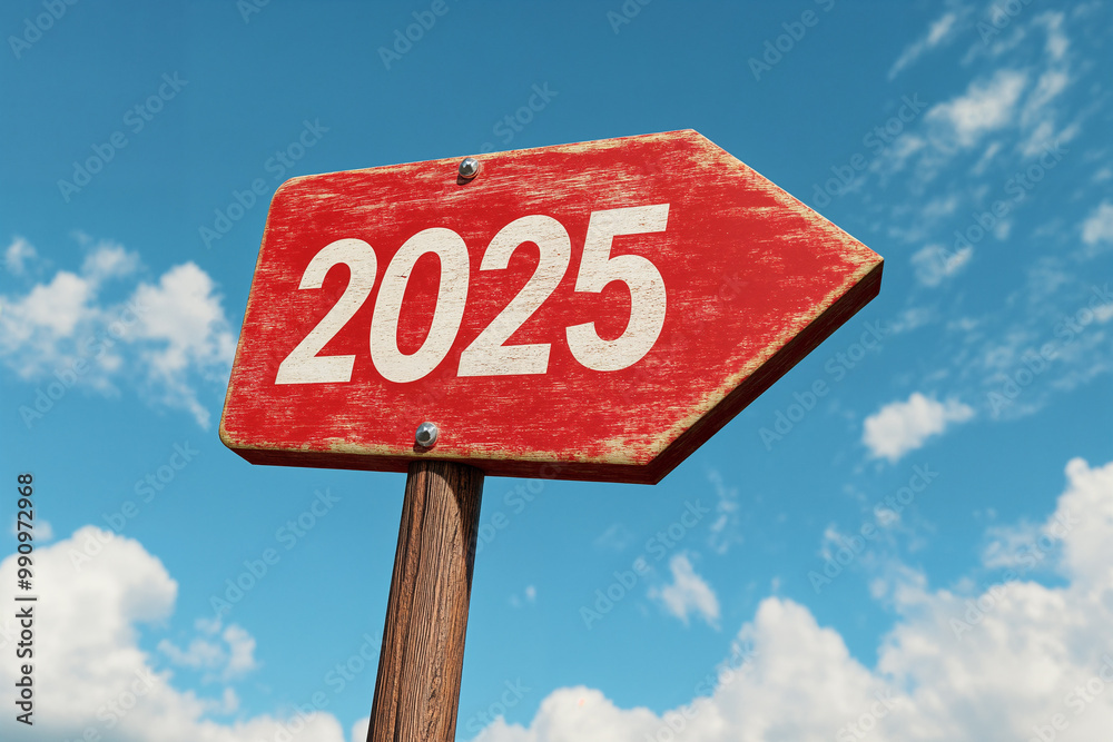 Red road sign with the number Red road sign with the number
