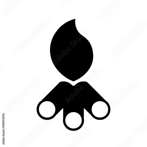 bonfire glyph icon