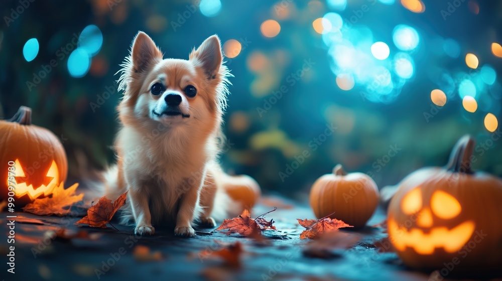 Obraz premium Spooky Pup Trick or Treating