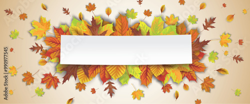 Autumn Foliage Explosion Centre Paper Sticker