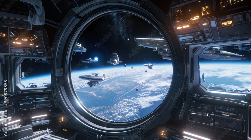 Spacecraft Window View Spacecraft Window View