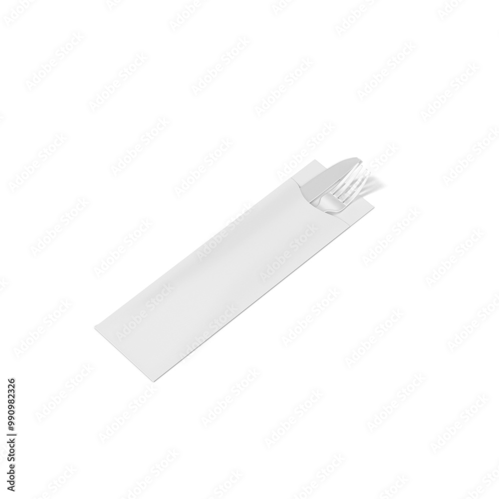 Minimalist Packaging: White Pack with Disposable Fork Minimalist Packaging: White Pack with Disposable Fork