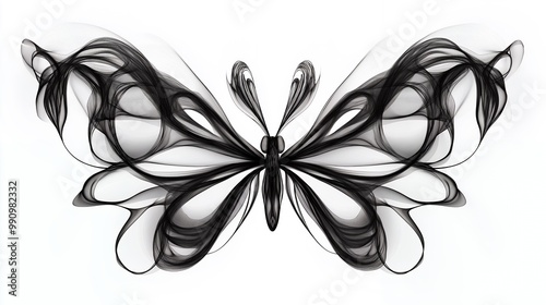 a butterfly with black and white markings on it