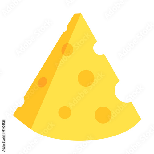 Piece of cheese vector cartoon