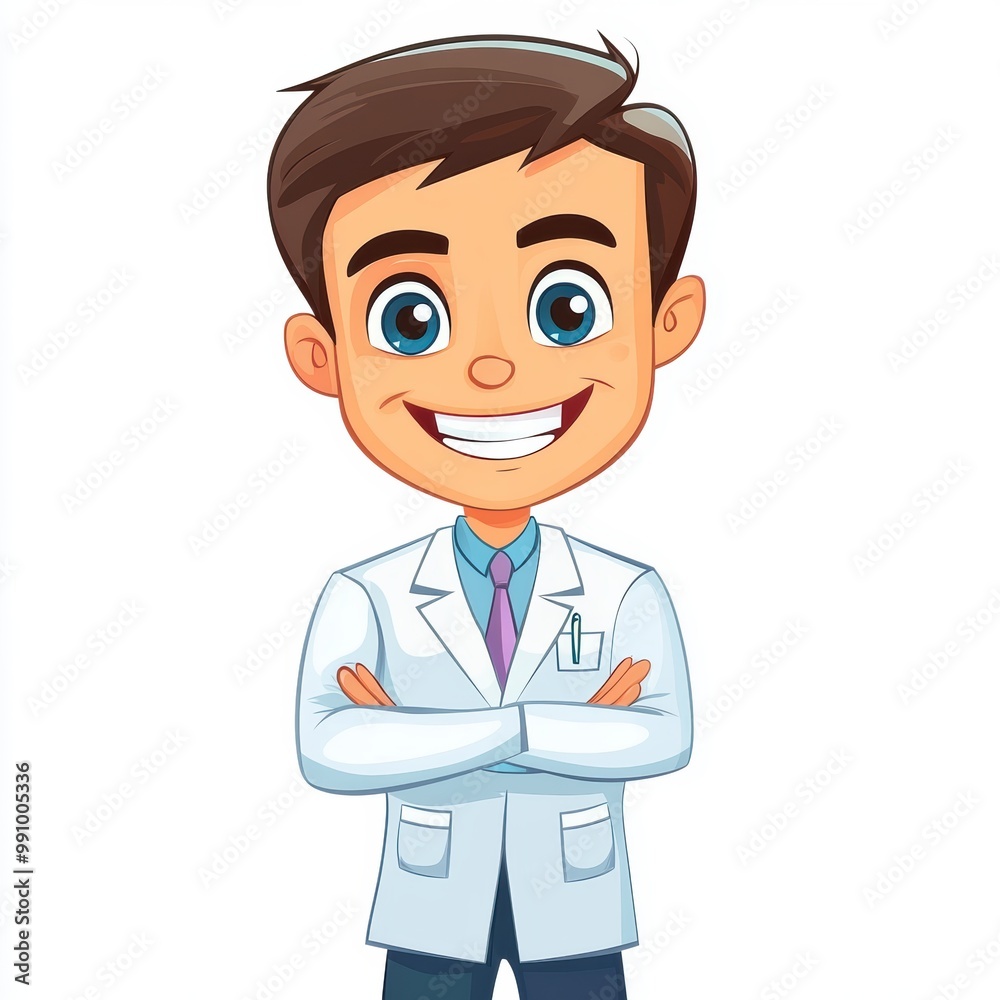 Doctor or dentist cartoon concept career Doctor or dentist cartoon concept career