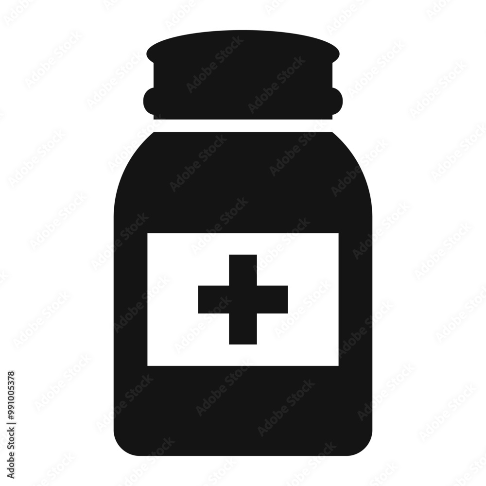 Medical pills bottle vector icon Medical pills bottle vector icon