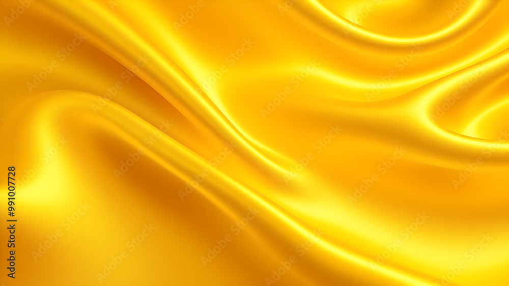 Golden yellow smooth seam texture background with highlights Golden yellow smooth seam texture background with highlights