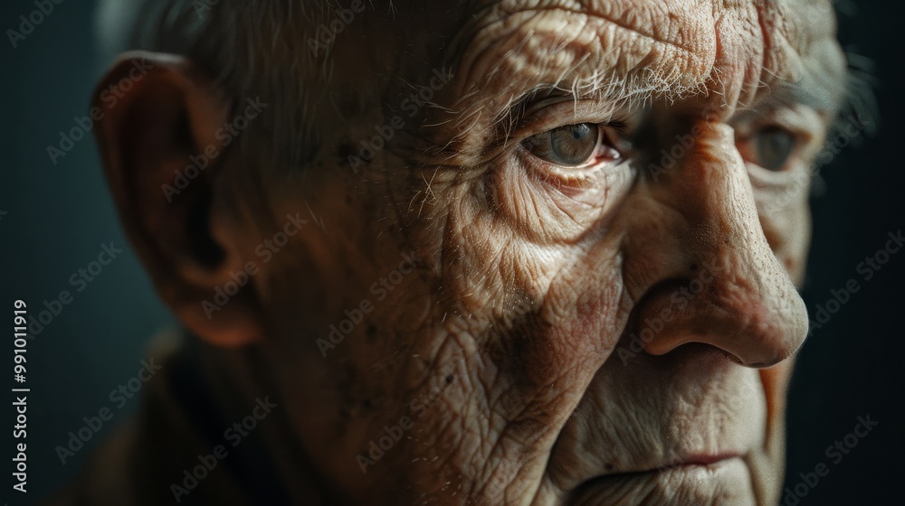 A detailed close-up portrait of an elderly man in deep contemplation, his furrowed features and intense gaze capturing a lifetime of memories and wisdom. A detailed close-up portrait of an elderly man in deep contemplation, his furrowed features and intense gaze capturing a lifetime of memories and wisdom.