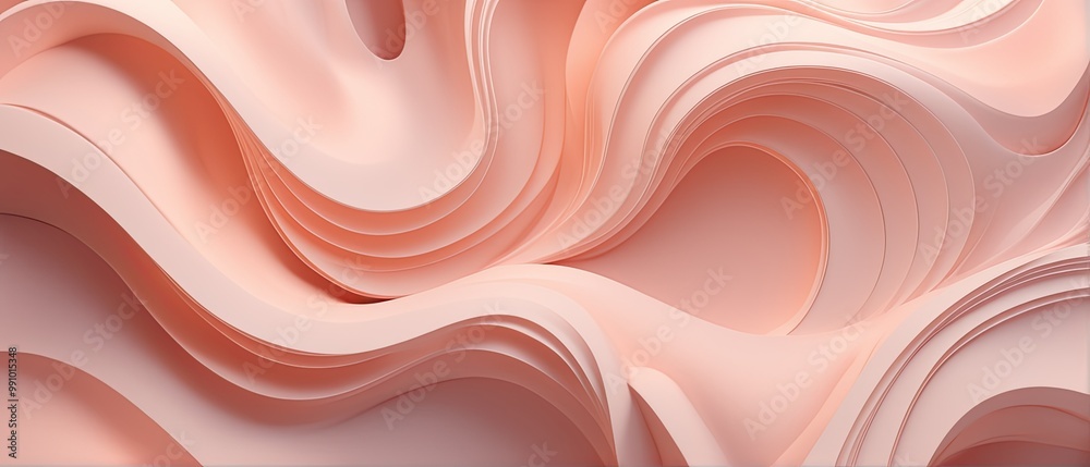 Fototapeta premium Abstract Pink Wave Pattern