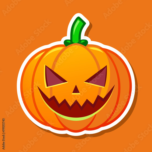 halloween pumpkin sticker