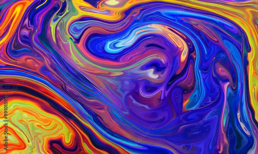 Psychedelic Liquid Marble Waves Animation Psychedelic Liquid Marble Waves Animation