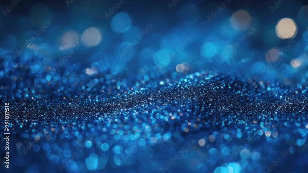 Blue Glitter Bokeh Background, Abstract Shimmering Lights Blue Glitter Bokeh Background, Abstract Shimmering Lights
