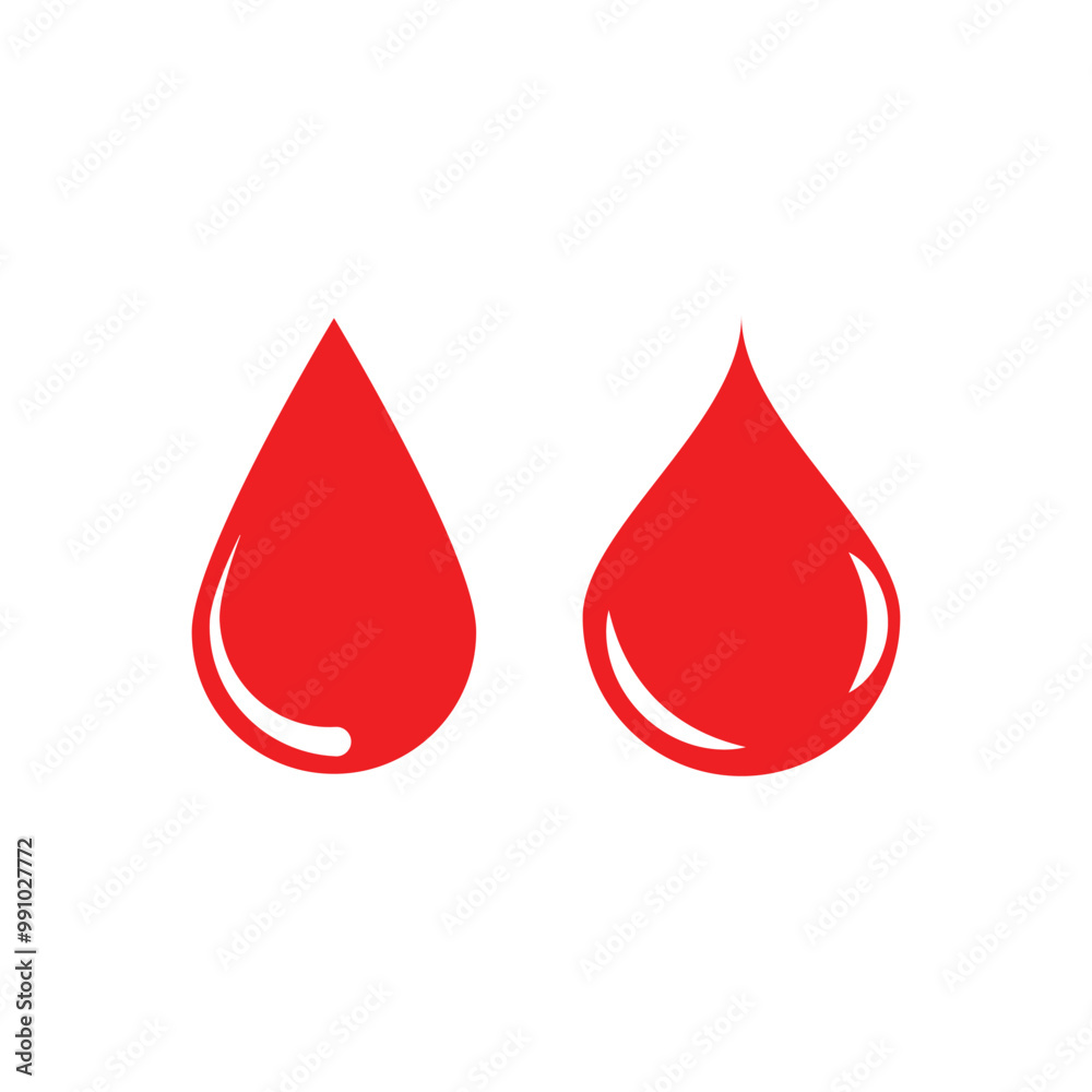 Blood drop flat vector icon design isolated on white background Blood drop flat vector icon design isolated on white background
