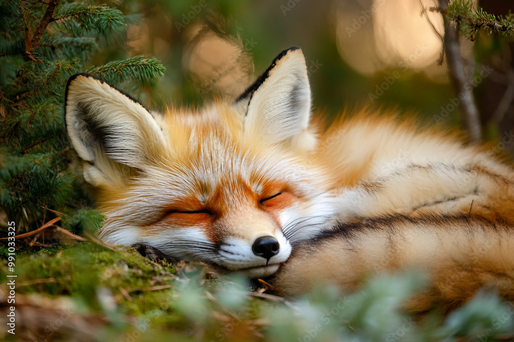 Fototapeta premium Wild animal and nature conservation concept generative AI technology