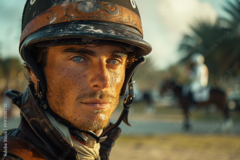 Generative AI photo realistic image, equitation lesson people connected with horses friends love Generative AI photo realistic image, equitation lesson people connected with horses friends love