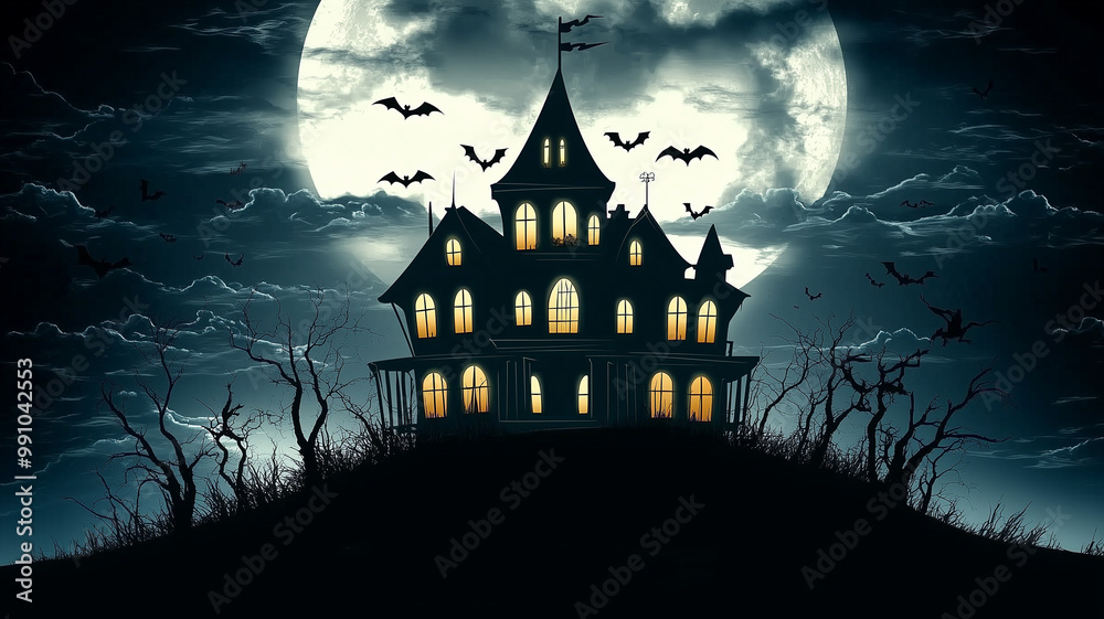 Fototapeta premium Haunted House: 