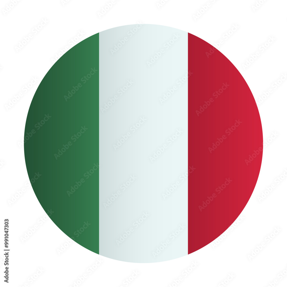 National Italy flag circle. Vector illustration National Italy flag circle. Vector illustration