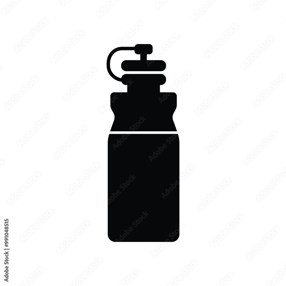 Water bottle black and white flat vector icon design Water bottle black and white flat vector icon design