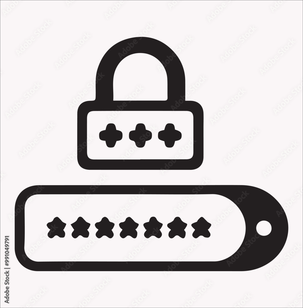 pin code vector icon silhouette on a white background pin code vector icon silhouette on a white background