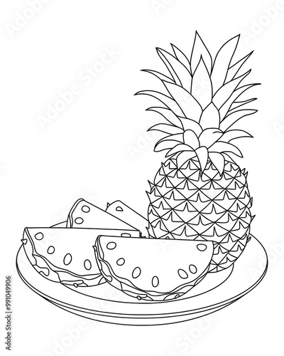 pineapple coloring