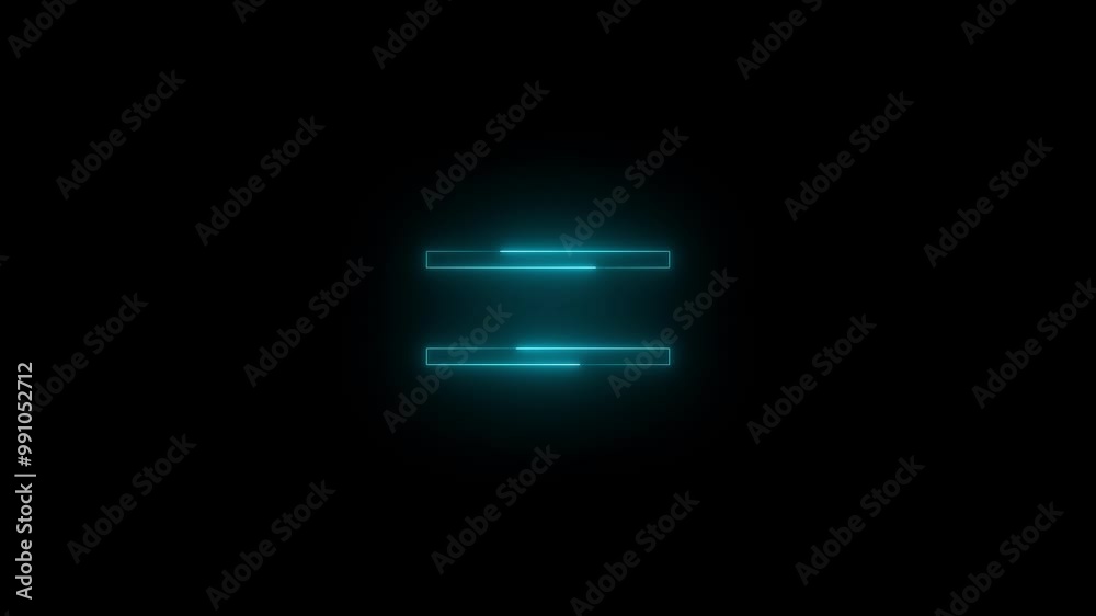 Neon calculator divide icon green glowing black background animation Neon calculator divide icon green glowing black background animation